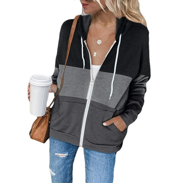 Womens Zip Up Hoodie Coat Sweatshirt Long Sleeve Pullover Jacket Coat Jumper Top Womens Zip Up Hoodie Coat Sweatshirt Long Sleeve Pullover Jacket Coat Jumper Top